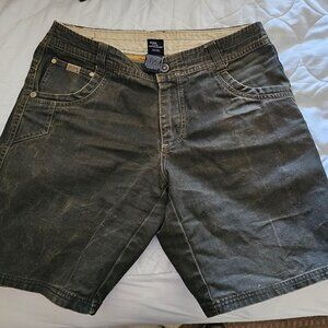 Men’s Kuhl Vintage Patina Dye Ambush Canvas Hiking Shorts 32 Brownish Olive